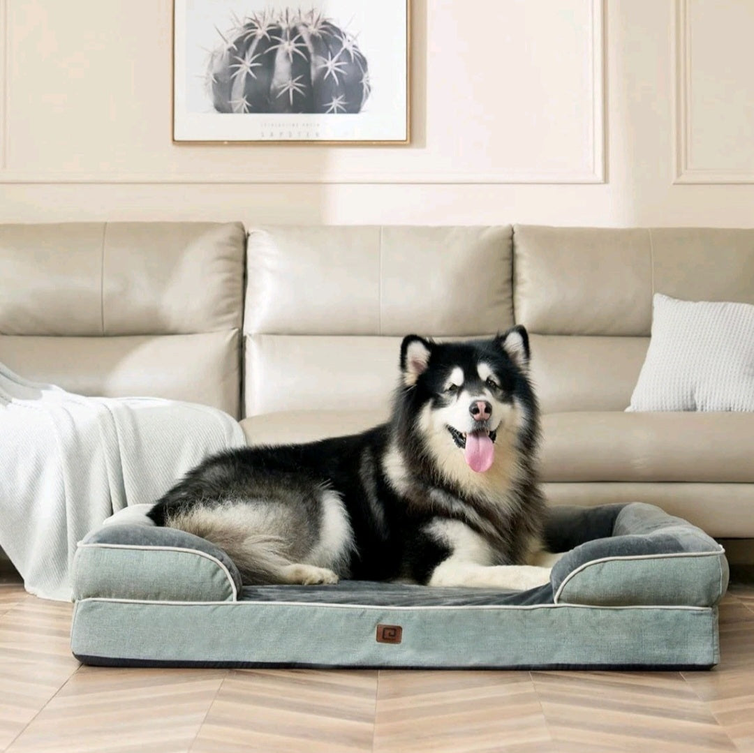 RoyalDen™ Orthopedic Calming Dog Bed – Memory Foam + Cooling Gel