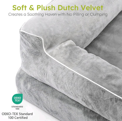 RoyalDen™ Orthopedic Calming Dog Bed – Memory Foam + Cooling Gel