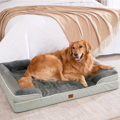 RoyalDen™ Orthopedic Calming Dog Bed – Memory Foam + Cooling Gel